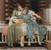 Lord Frederic Leighton the music lesson oil painting artist